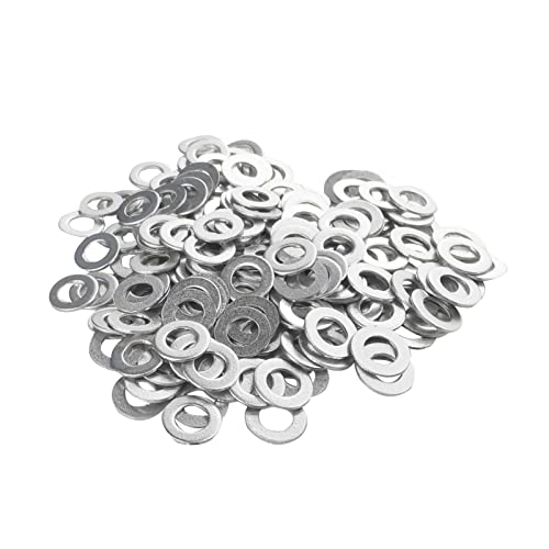 Fajoeda M6 Flat Washers 120Pcs M6 304 Stainless Steel Flat Washer for Bolts Screws, M6 x 12 mm x 1.5 mm