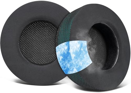 SOULWIT Cooling Gel Ear Pads Replacement for Corsair Virtuoso RGB Wireless XT SE Gaming Headset, Earpads Cushions with High-Density Noise Isolation Foam, Added Thickness - Black