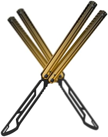 Nabalis Impulse Butterfly Knife Balisong Trainer for Practicing Flipping, Blunt Practice, No Edge Tool,Lightweight,Blue