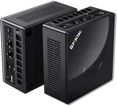 GMKtec Mini PC Gaming, K6 AMD Ryzen 7 7840HS Dual NIC LAN 2.5Gbps Desktop Computer, 32GB DDR5 (16GB*2) 1TB PCIe4.0 SSD, USB4.0, HDMI, DP, USB-C, WiFi 6E, BT 5.2