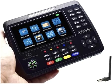 V10 Finder Pro Satellite Meter DVB-S2/S2X DVB-T2/T H.265 Vs Kpt 717st Plus Gtmedia V8 Finder Pro2 Dvb T2 Satfinder(V10 Finder WiFi)