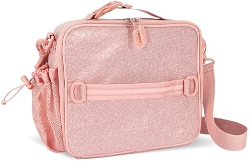 Bentgo® Kids Lunch Bag - Durable, Double Insulated, Water-Resistant Fabric, Interior & Exterior Zippered Pockets, Water Bottle Holder - Ideal for Children 3+ (Shark)