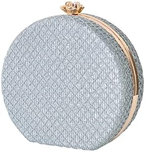 CORIOS Women's Evening Handbags Luxury Round Clutch Purse Shoulder Bag with PU Leather