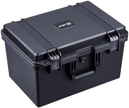 Lykus HC-4410 Waterproof Hard Case with Customizable Foam Insert, Interior Size 17.32x11.42x4.72 in, Suitable for up to 16" Laptop,Starlink Mini,Keyboard,Drill,Audio Mixer,mic,Flashlight,and More
