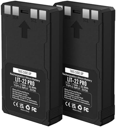 2 Pack Batteries for Trail Camera 7000mAh LIT-22 Rechargeable Battery Pack for Hunting Trail Camera Compatible with Flex-M, G-36, Plus, Flex S Replacement Battery