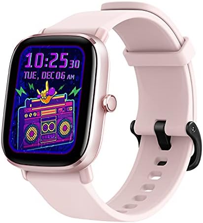Amazfit GTS 2 Mini in Pink Smartwatch GPS Fitness Tracker for Men Women, Alexa Built-in, 14 Days Battery Life, 70+ Sports Modes, Blood Oxygen Heart Rate Sleep Monitor, AMOLED Screen, 5 ATM Waterproof
