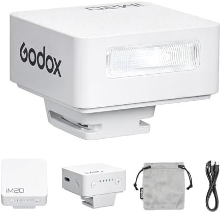 Godox IM20/IM22 Mini Camera Flash,3s Recycle Time,440 Full Power Flash Time Built in Lithium Battery for Fuji,for Canon,for Nikon,for Sony, for Olympus Camera (im22)