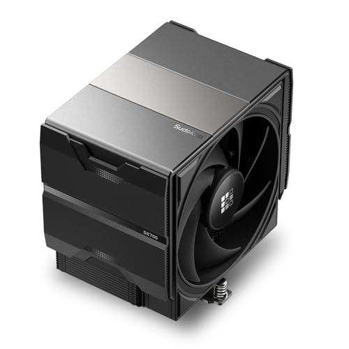 Sudokoo SK700V White AM5 CPU Cooler : 7 Heatpipes CPU Air Cooler with Digital Display for AM5 Exclusive - Single Tower PC Cooling with 120mm FDB PWM Quiet Fan & L-Rail Lock Mount