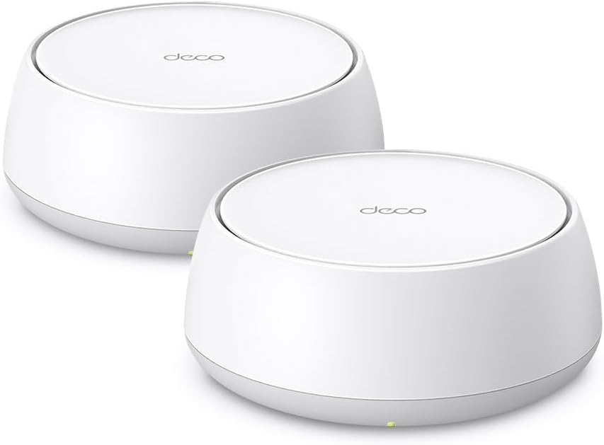 TP-Link Deco BE5000 Dual-Band WiFi 7 Mesh System (Deco BE25) – Supports 150+ Devices, 5GHz/2.4GHz, 2.5Gbps Ports, MLO, 4K-QAM, HomeShield Security, Universal Compatibility (3-Pack)