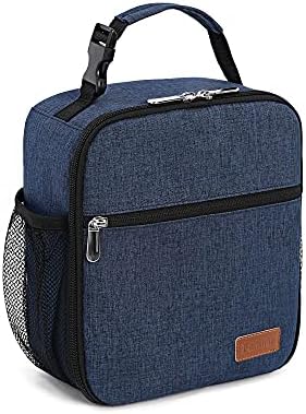 Lunch Box for Men Women Adults Small Lunch Bag for Office Work Picnic - Reusable Portable Lunchbox, Black