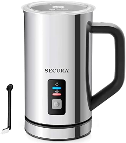 Secura Milk Frother, Electric Milk Steamer Stainless Steel, 16.9oz/500ml Automatic Hot and Cold Foam Maker and Milk Warmer for Latte, Cappuccinos, Macchiato, 120V