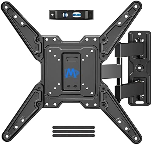 Mounting Dream TV Mount for Most 26-55 Inch TVs, Full Motion TV Wall Mount with Perfect Center Design on Single Stud Articulating Mount Max VESA 400x400mm up to 77 LBS, MD2413-MX