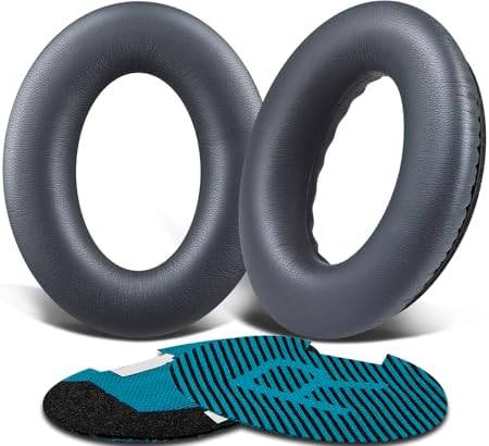 SoloWIT Earpads Cushions for Bose Headphones, Replacement Ear Pads for Bose QuietComfort 15 QC15 QC25 QC2 QC35/Ae2 Ae2i Ae2w/SoundTrue & SoundLink Around-Ear Series - QC25 PL Black&Blue