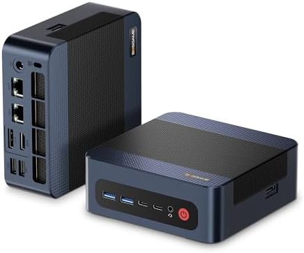 BOSGAME Mini PC AMD Ryzen 7 5825U, 16GB DDR4 RAM 512GB PCIe SSD, Mini Desktop Computer Support Dual LAN 2.5GbE, Triple 4K Display, WiFi 6E, BT 5.2 for Office