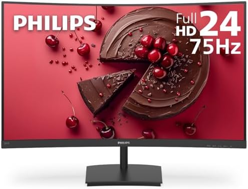 Philips 22 inch Class Thin Full HD (1920 x 1080) 75Hz Monitor, VESA, HDMI & VGA Port, 221V8LN