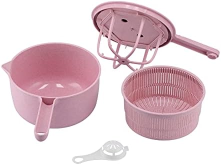 Salad Spinner,Lettuce Spinner Vegetable Washer Dryer Drainer Strainer with Bowl Colander,Vegetable Drainer Manual Salad Dehydrator Vegetable Washing Basket(Blue)