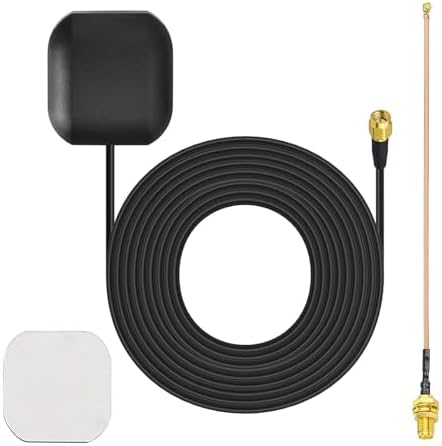 Bingfu Vehicle GPS Navigation Antenna Active GPS Antenna with Fakra C Right Angle Connector Compatible with Car Truck GPS Navigation Receiver System Factory DVD Stereo Head Unit