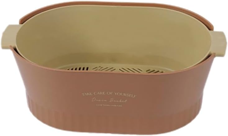Kitchen Washbas Food Strainer Drain Basket Rotating Drainer Double-Layer Basin Vegetable Fruit Washing Strainer