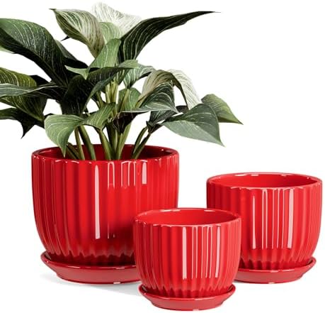Purilite Select 3-Piece Ceramic Indoor Planter Set