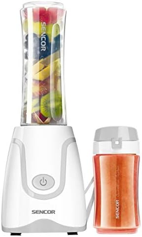 Sencor SBL2200WH 300W Smoothie Blender with 2 Impact Resistant BPA Free Bottles, White