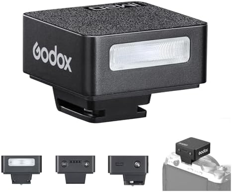 Godox iM30 Mini Camera Flash GN15 On-Camera Speedlite with 7 Power Levels 3.6s Recycle Time Single-Contact Hot Shoe Replacement for Canon Nikon Sony Mirrorless Cameras