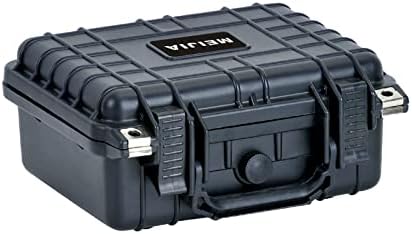 MEIJIA Portable All Weather Waterproof Protective Hard Case,Camera Case with Customizable Fit Foam,Fit Use of Drones, Camera, Equipments, 10.62inchx9.68inchx 4.87inch (Orange)