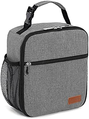 Lunch Box for Men Women Adults Small Lunch Bag for Office Work Picnic - Reusable Portable Lunchbox, Black