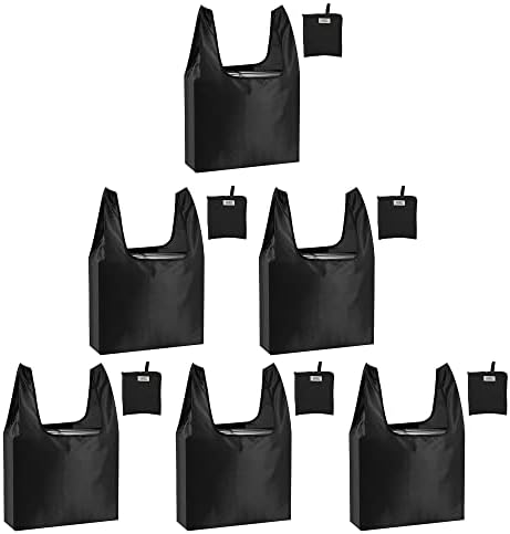 Purilite Select™ Reusable Grocery Bags – Heavy-Duty, Foldable, and Machine Washable (6-Pack