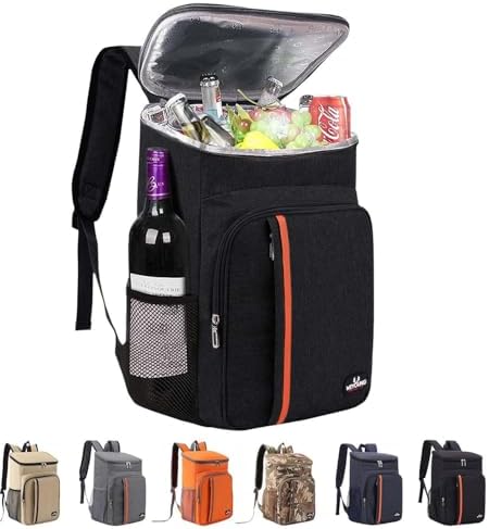Bagtopia Camping Cooler Backpack 25 Cans, Leak Proof Insulated Thermal Bag, Beach Travel Picnic Lunch Backpack for Men Women