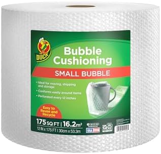 Bubble Wrap Roll, Original Bubble Cushioning, 12" x 175', Perforated Every 12", 1 Pack (12" x 175'), New