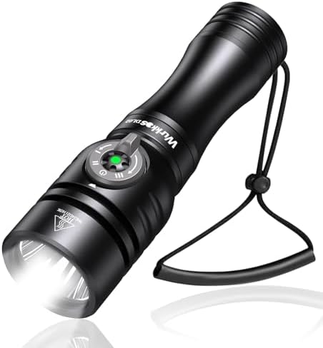Wurkkos DL02 Scuba Diving Flashlight, Max 3000Lumen, 496M Long Range, 100M Underwater, Power Indicator, 3 Lighting Modes, Submarine Light for Deep Sea Cave