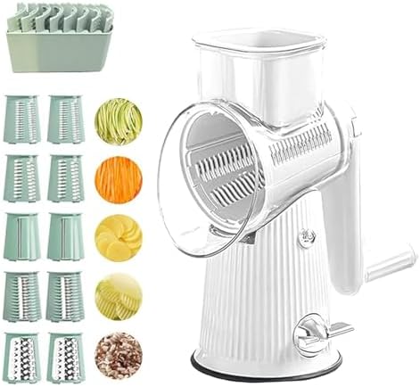 Purilite Select 5-in-1 Rotary Cheese Grater & Vegetable Slicer