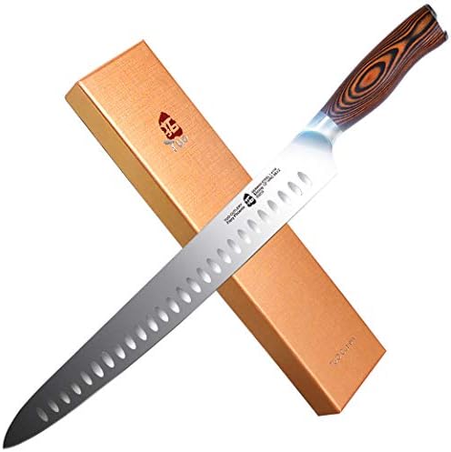 TUO Boning Knife - Razor Sharp Fillet Knife - High Carbon German Stainless Steel Kitchen Cutlery - Pakkawood Handle - Luxurious Gift Box Included - 7 inch - Fiery Phoenix Series