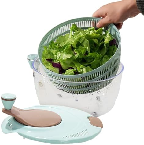Salad Spin Washer Dryer,Quick and Easy Multi-Use Lettuce Spinner,Vegetable Dryer,Fruit Washer for Washing Fruits