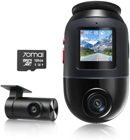 70mai Dual Dash Cam Front and Rear 4K, Car Camera for Cars with Sony IMX678 Sensor, STARVIS 2 Night Vision, AI Motion Detection, ADAS, Wi-Fi 6, Parking Monitor, Voice Control (4K Omni X800)