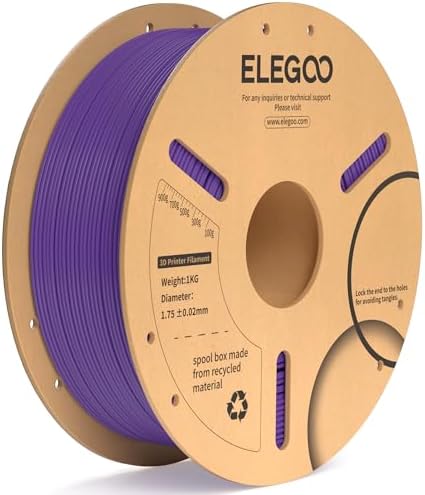 ELEGOO PLA+ Filament 1.75mm Black 4KG, PLA Plus 3D Printer Filament, Dimensional Accuracy +/- 0.02 mm, Tough & High Strength, Fit for Most FDM Printers(1KG/Spool, 2.2 lbs)