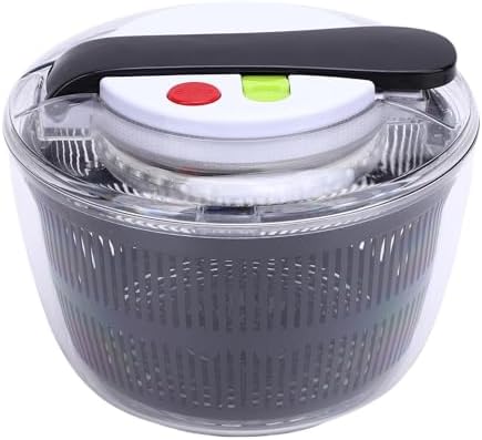 SENECESLI Salad Spinner, Easy Press Vegetable Dryer PP for Lettuce (Black)