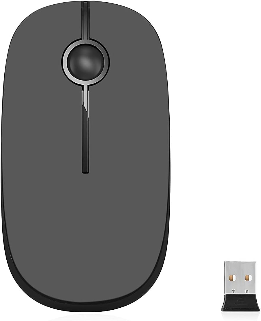 Wireless Mouse, Vssoplor 2.4G Slim Portable Computer Mice with Nano Receiver for Notebook, PC, Laptop, Computer (Sapphire Blue)