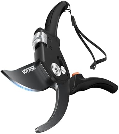 VOTREK Pruning Shears - 8.5" Heavy Duty Bypass Pruners for Gardening with Built-in Spring & SK5 Steel Blades - Ergonomic Adjustable Handle for All Hand Sizes, Garden Clipper Plant Scissors for Branch