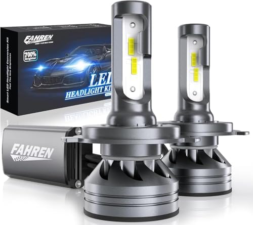 FAHREN H11 H9 LED Headlight Bulbs, 40000LM Super Bright H11 LED Bulb with Canbus Driver, 360° Adjustable Light Angle Halogen Replacement Kit, 6500K White IP68 Waterproof, Pack of 2