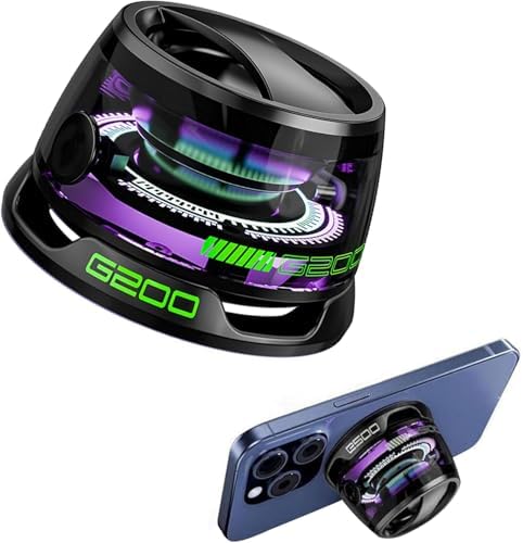 2 Pack G200 Magnetic Bluetooth Speakers with RGB Lights, Wireless Portable Dual Speakers for Stereo Sound, Bluetooth 5.3, Magnetic Mount & Phone Stand, Waterproof, for Outdoor Camping, Home, Gifts