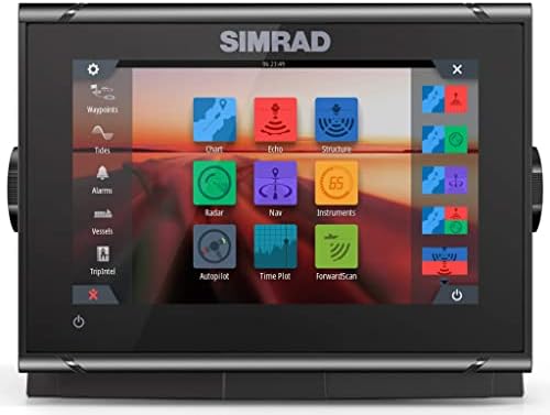 Simrad GO Chartplotter and Fish Finder, with Transducer and Radar Options, Preloaded C-MAP DISCOVER Chart Card