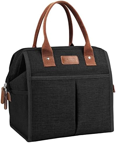 Lunch Bag for Women & Men, Insulated Lunch Box Cooler Tote Bags, Adult Reusable Lunch Boxes with Water Resistant for Work, Travel and Picnic (Grey)