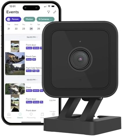 Wyze Cam v3 with Color Night Vision, Wired 1080p HD Indoor/Outdoor Security Camera, 2-Way Audio, Works with Alexa, Google Assistant, and IFTTT, 2-Pack