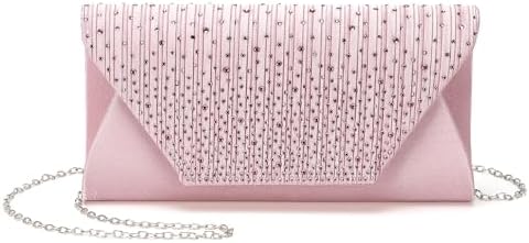 DTGN Evening Bags Clutch Purses for Women Formal, Purse Handbag Crossbody Bag Rhinestone Shoulder Bag for Wedding Party