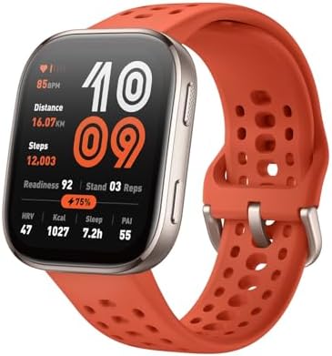 Amazfit Bip 6 Smart Watch 46mm, 14 Day Battery, 1.97" AMOLED Display, GPS & Free Maps, AI, Bluetooth Call & Text, Health, Fitness & Sleep Tracker, 140+ Workout Modes, 5 ATM Water-Resistance, Blush
