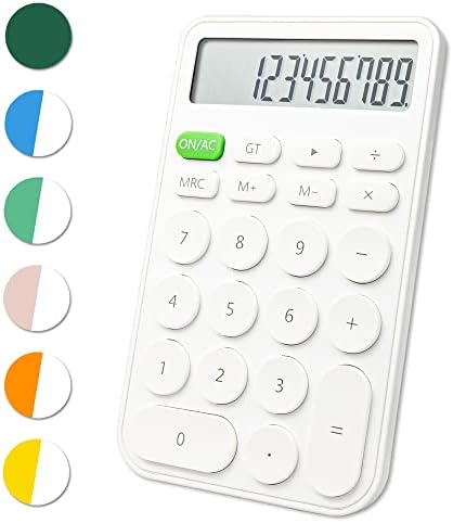 VEWINGL Mechanical Switch Calculator, 12 Digit Large LCD Display and Buttons, Great for Everyday Life and Basic Office Work, with Battery
