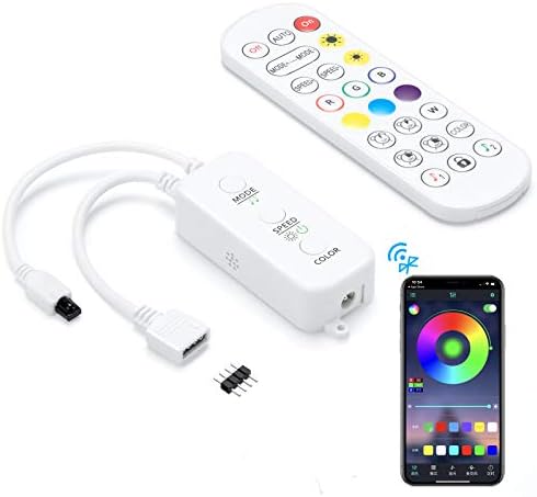 Purilite Select 2-Port RGB LED Strip Light Controller – Bluetooth App Control, Music Sync, Power Adapter Included