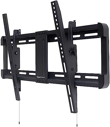 Amazon Basics Tilt TV Wall Mount with Horizontal Post Installation Leveling for 32-Inch to 86-Inch TVs