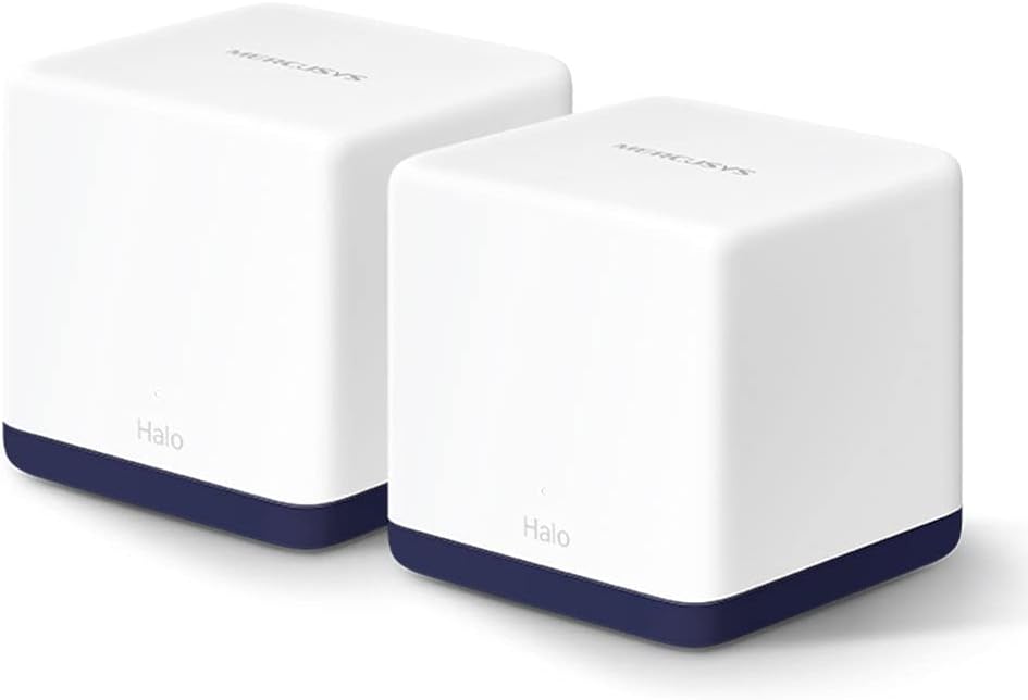 MERCUSYS Halo H50G (2-Pack) AC1900 Mesh WiFi System – Whole Home Coverage up to 4,000 ft², Seamless Roaming, Gigabit Ports, Easy App Setup, Parental Controls, Dual Band Router